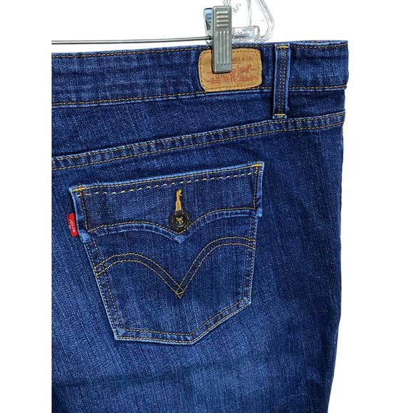Levis Bootcut 590 Jeans Women 24S Flap Pockets Classic Western 25x28.5 Dark Wash - Picture 5 of 8